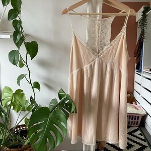 Lucca Nude Blush Fully Lined Slip Dress Size Large